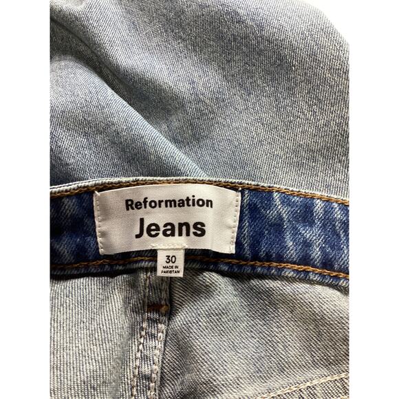 Reformation 'Cynthia' Stretch High Rise Straight Denim Jeans Size 30 - Picture 4 of 4